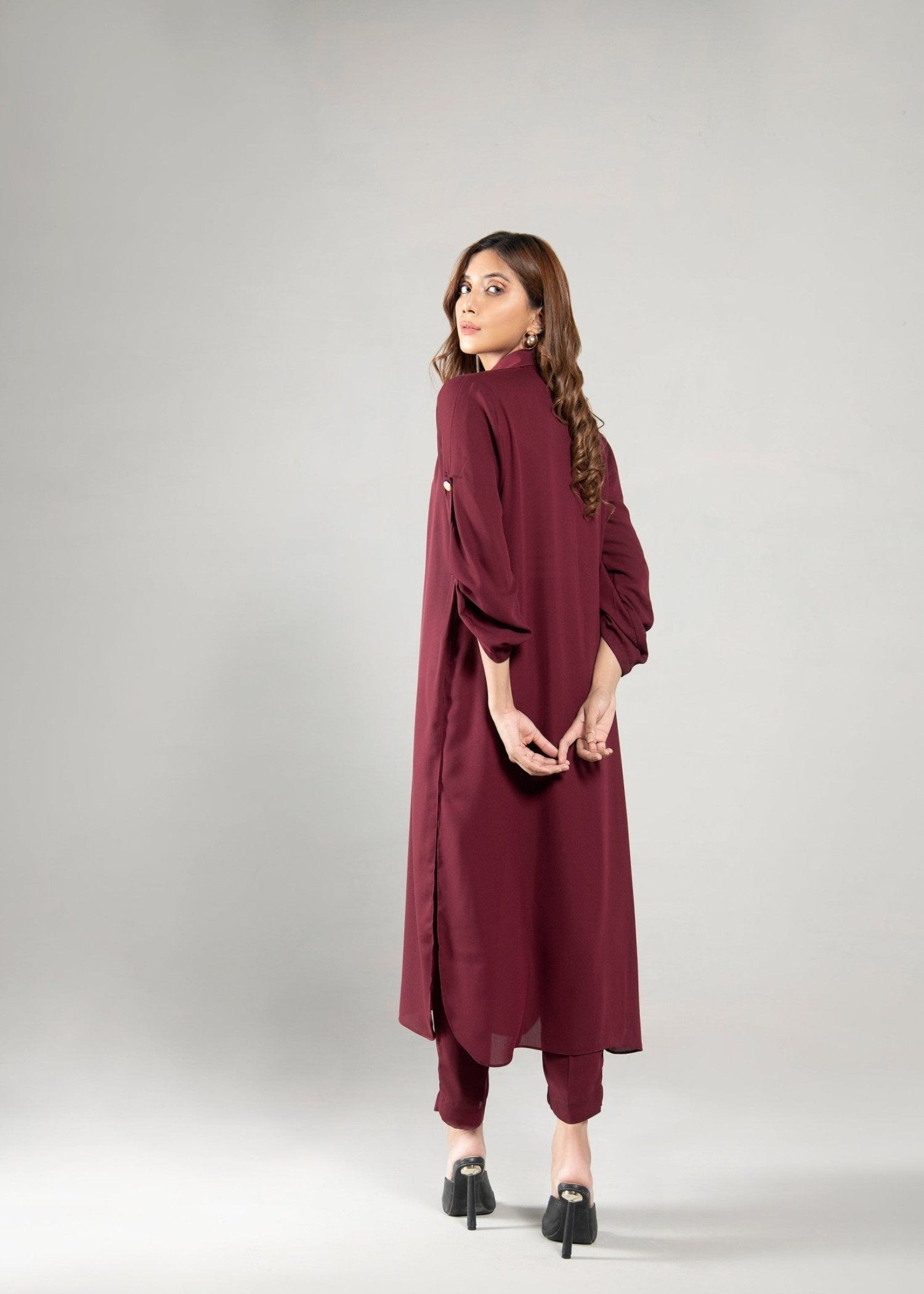 Peach Republic Elegant Buttoned Dress 02 Women 2pcs