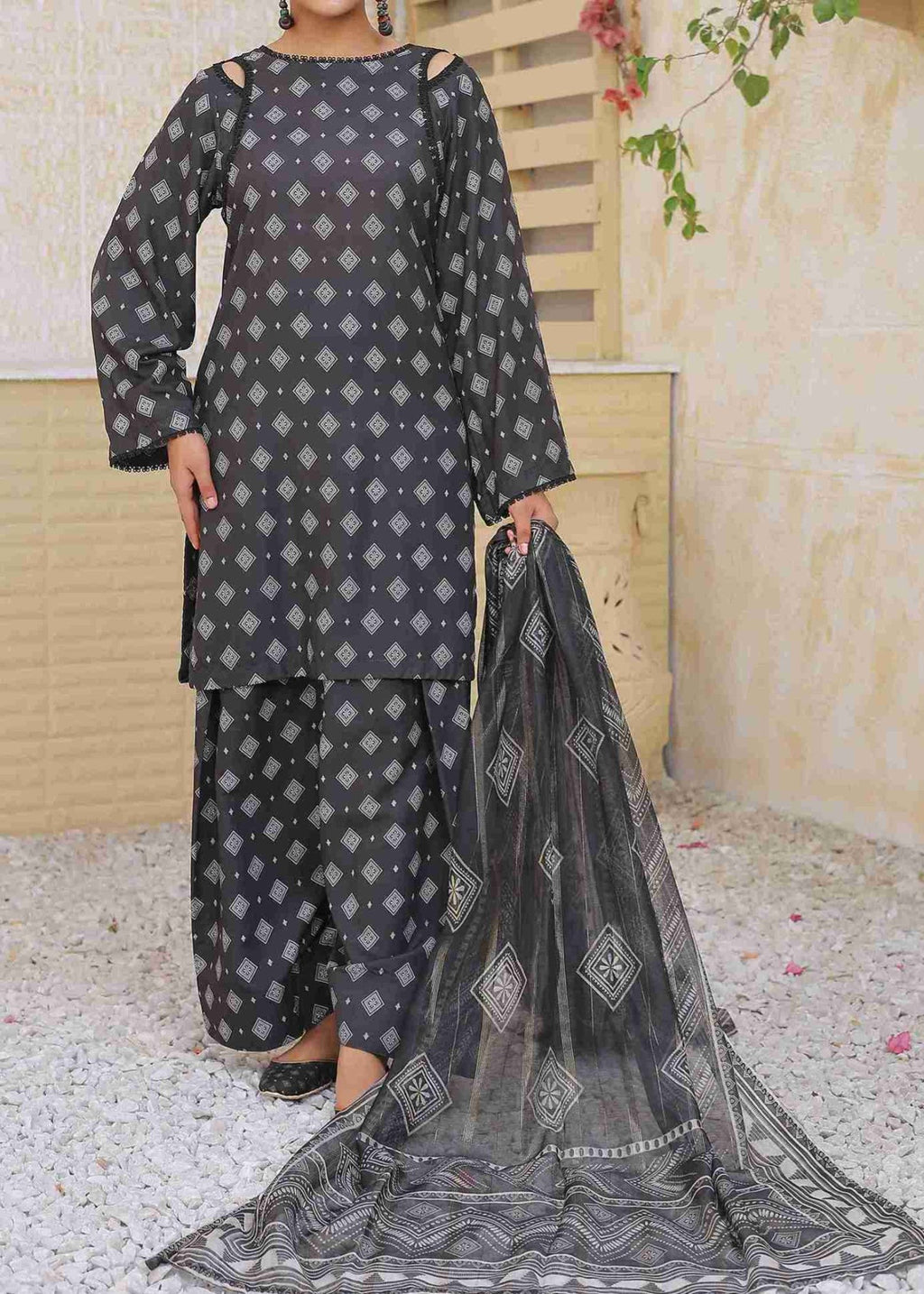 Zuruj Pret Graphite Glow (Farsh Shalwar) Women 3pcs