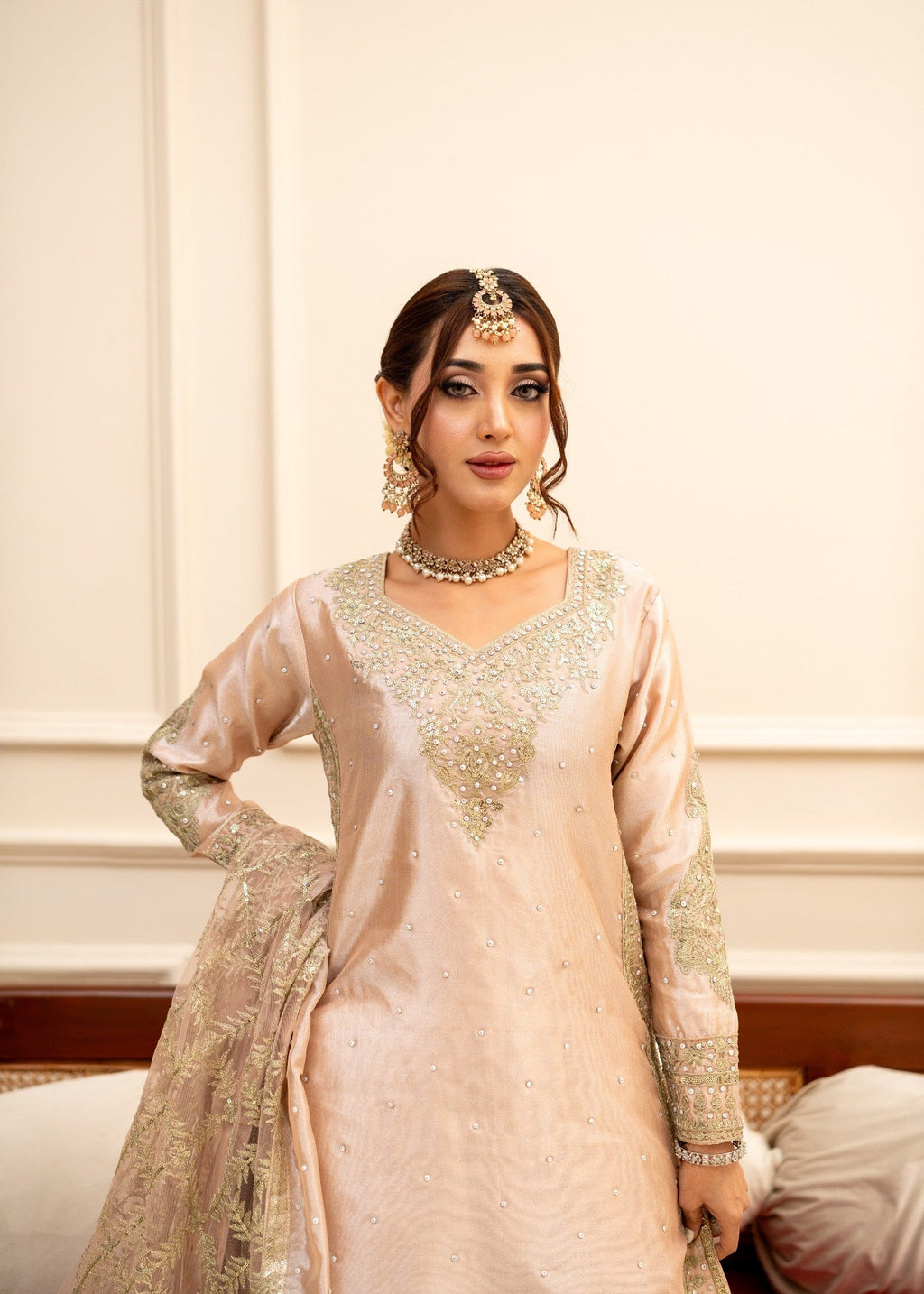 Alyssa Tea Pink suit ALL407 Women 3pcs