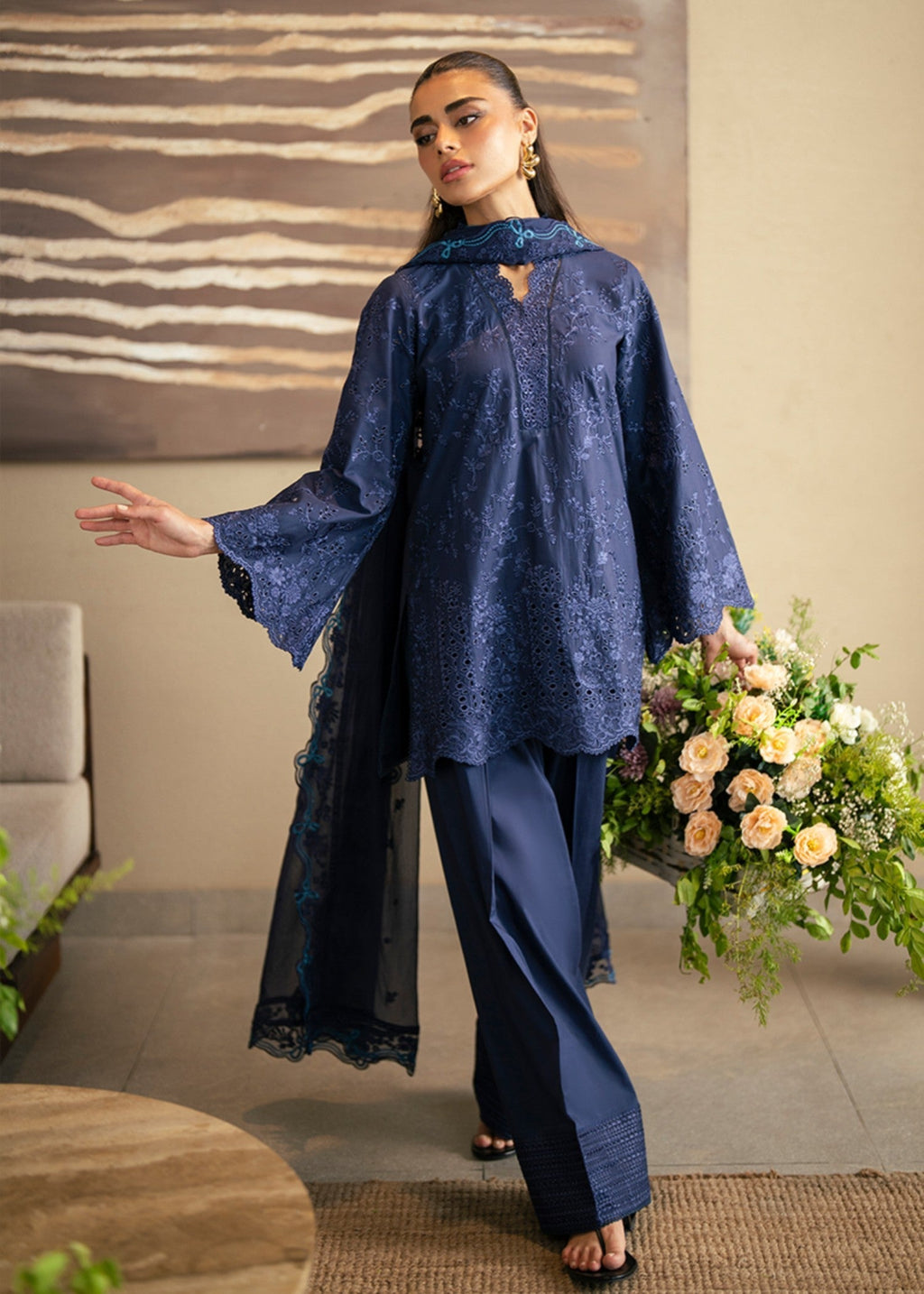 Azure Sapphire Veil Women 3pcs