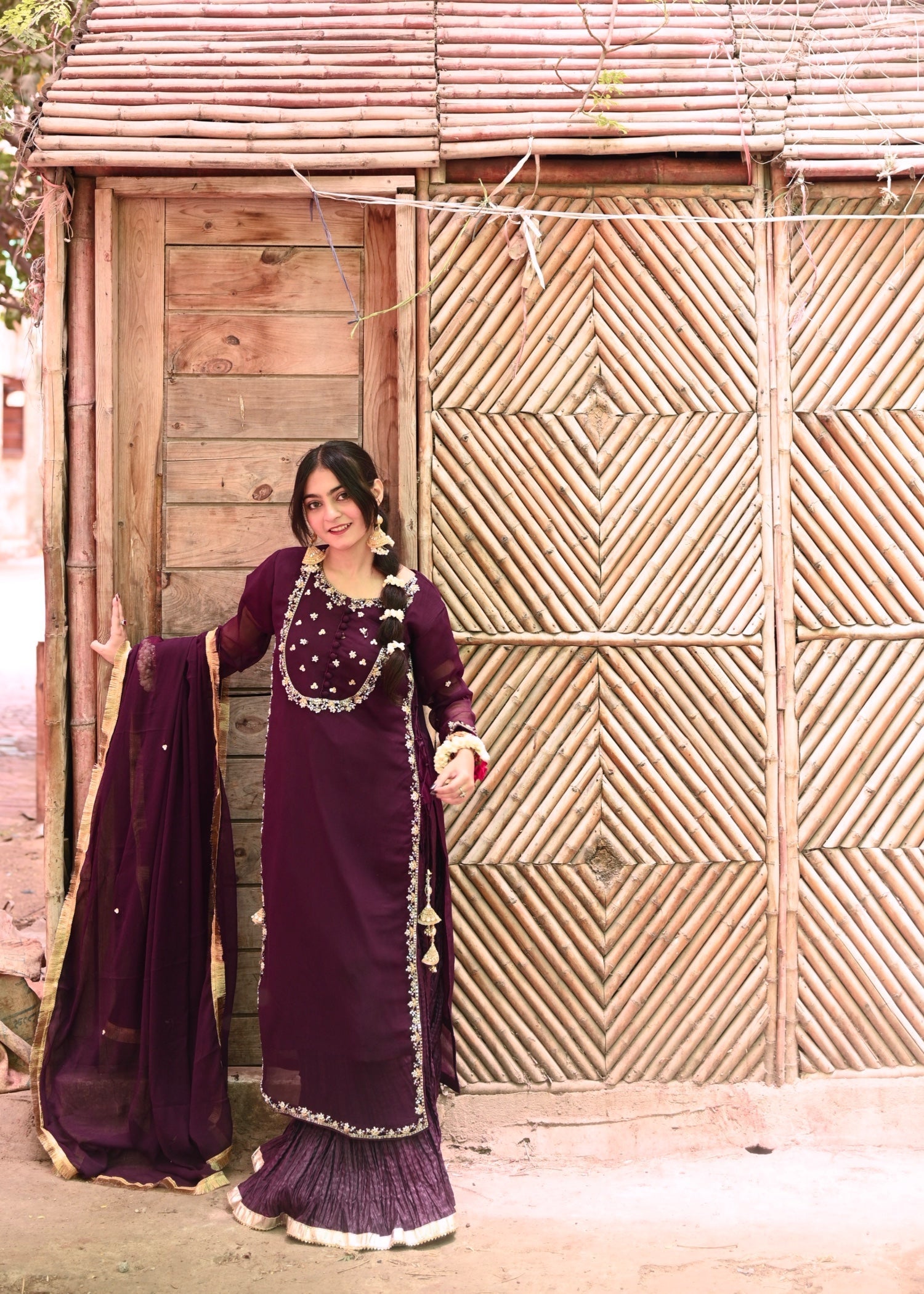 Suits By Sadia Crush purple style Women 3pcs