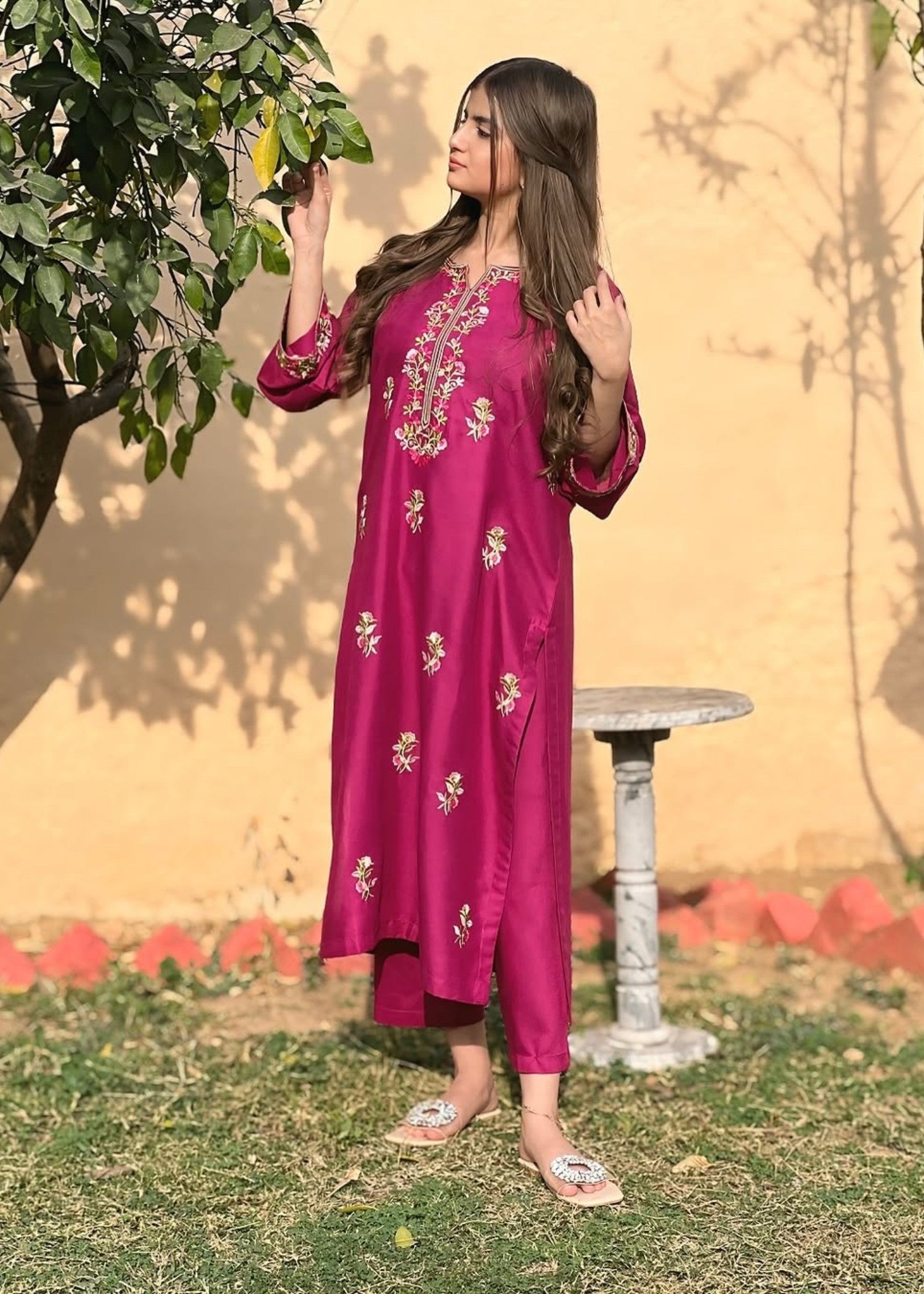 Tehzeeb Libas Anghan Embroidered Women 2pcs