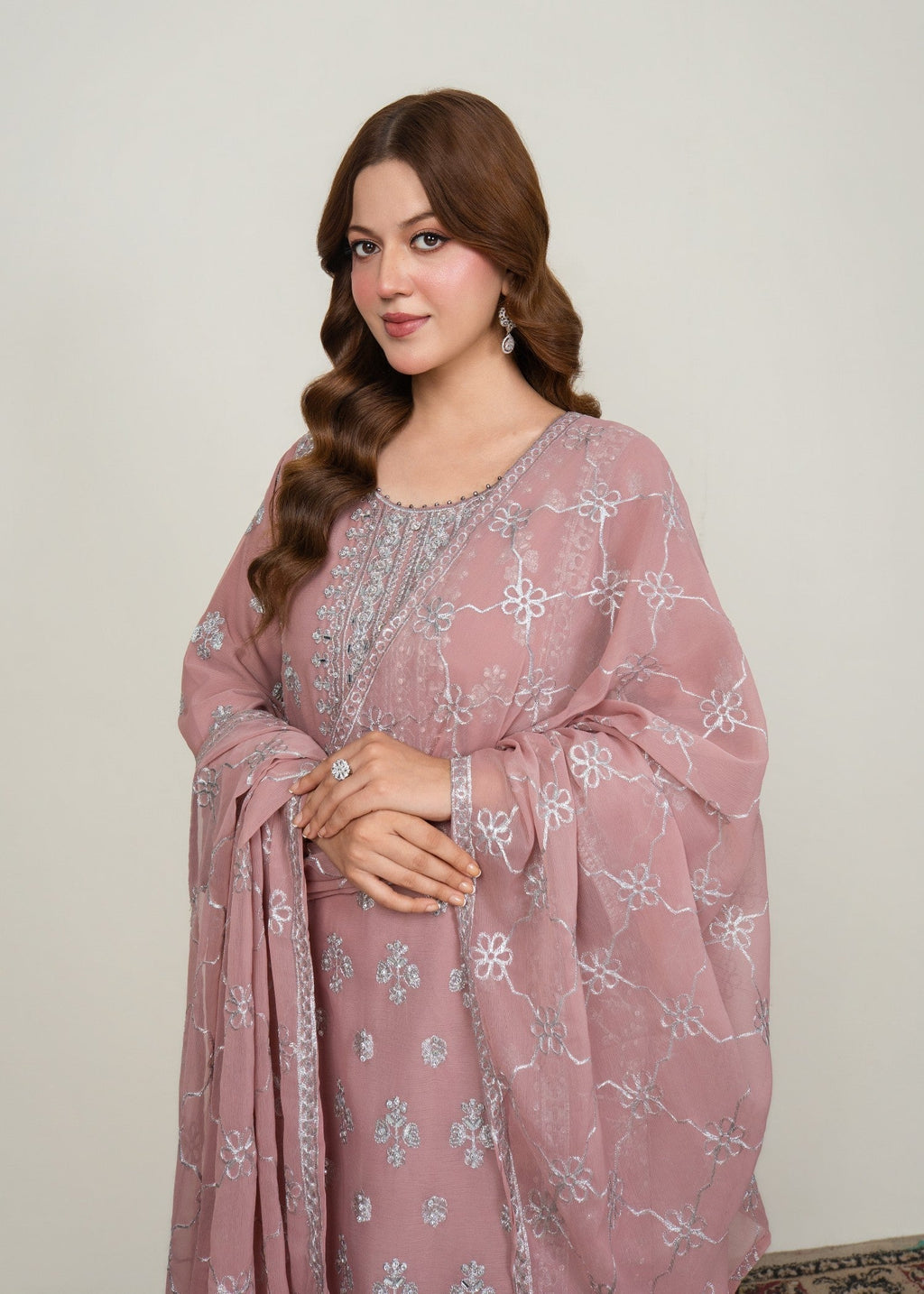 Four Season Boutique JUMMI 12 CHIFFON PINK Women 3pcs