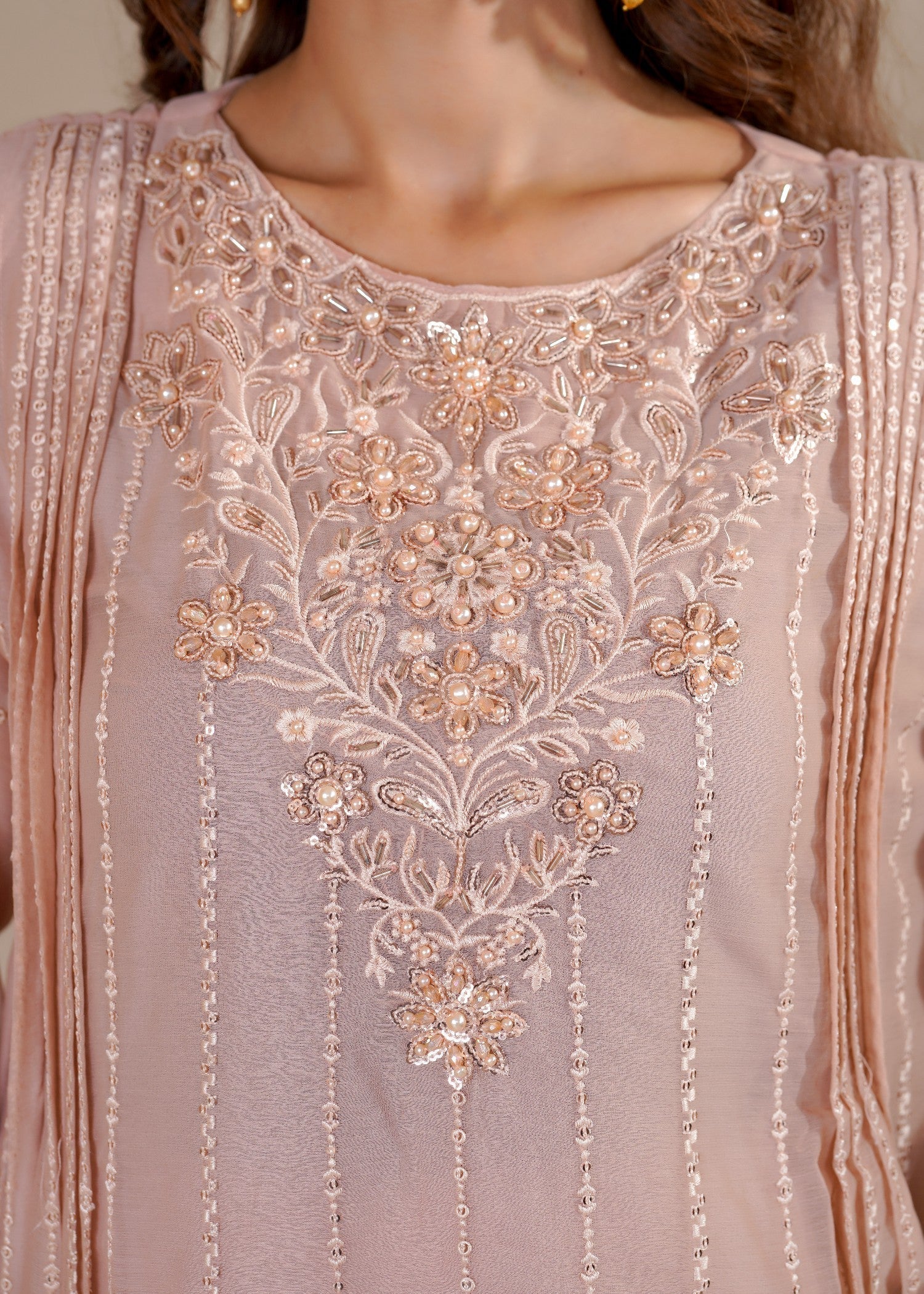 Rangoon Clothing Maheen Peach Women 3pcs