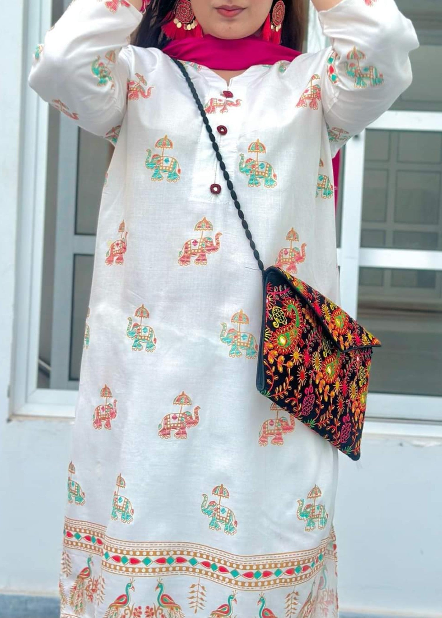 Anabya Garments WHITE ELE Women 2pcs