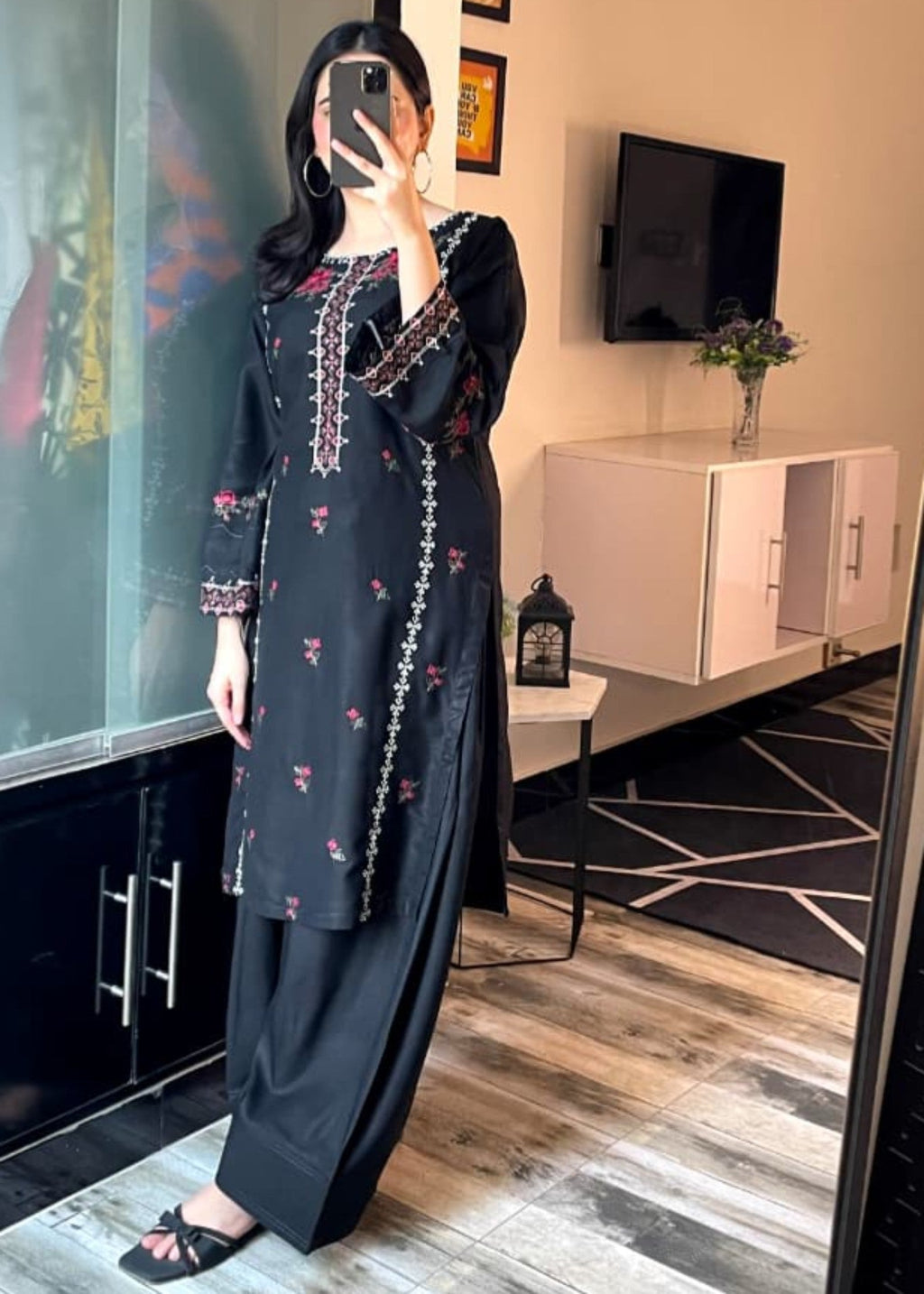 Tehzeeb Libas LUXURY EMBROIDER WITH FARSHI Women 2pcs