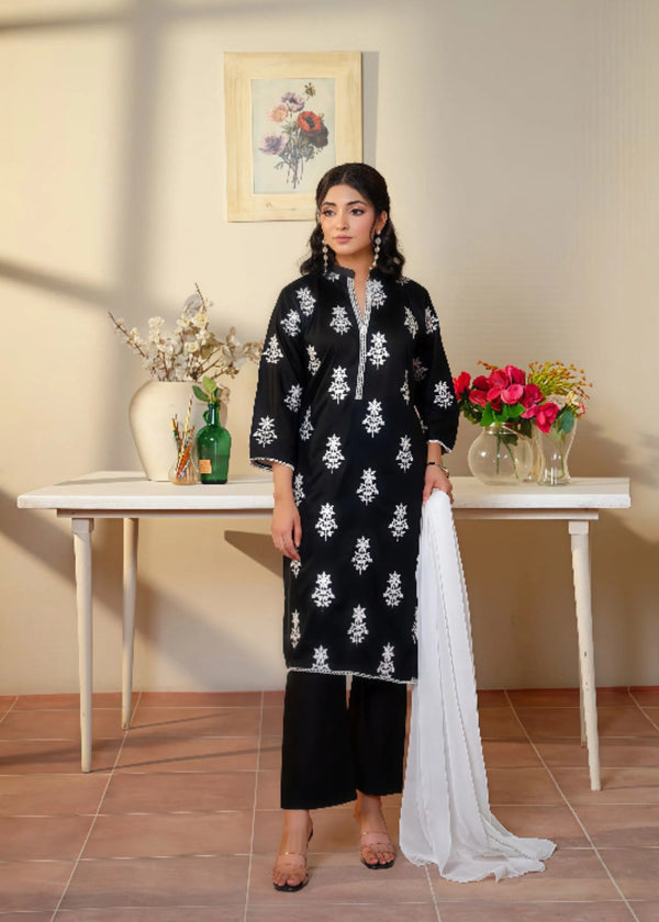 Zeephire BLACK EMB Women 3pcs