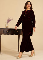Momin Online Maroon Luxe Women 2pcs
