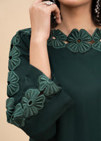 Sahibas By Mirza Forest Green Women 2pcs
