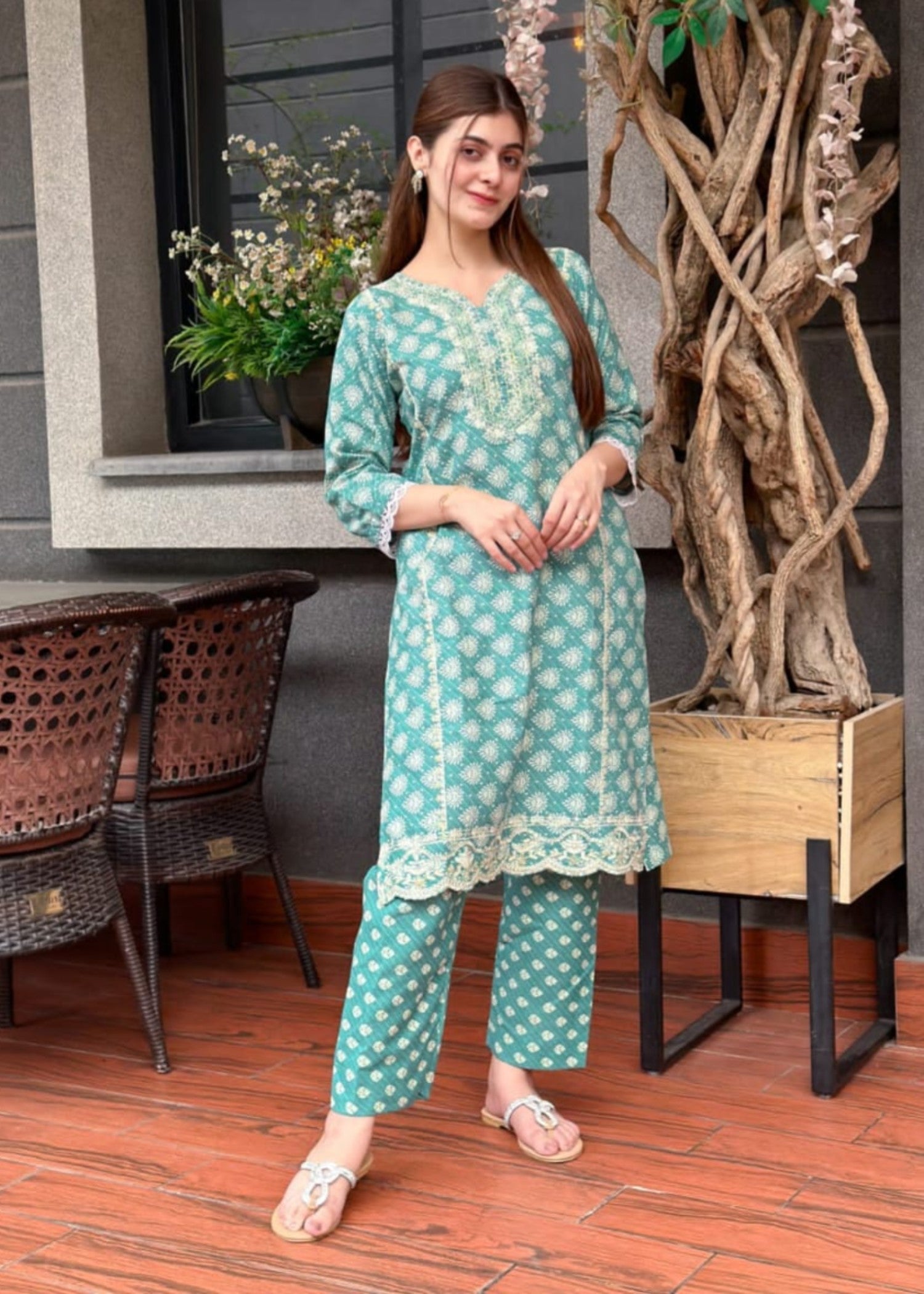 Tehzeeb Libas ZYRA EMBROIDERY GREEN Women 2pcs