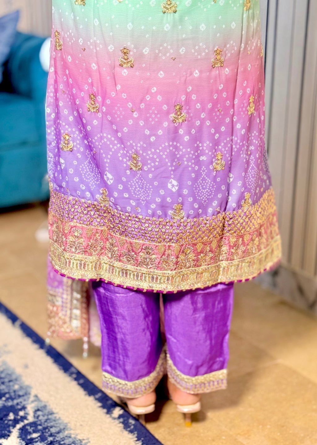 Suits By Sadia Green chunri chiffon Ayesh Women 3pcs