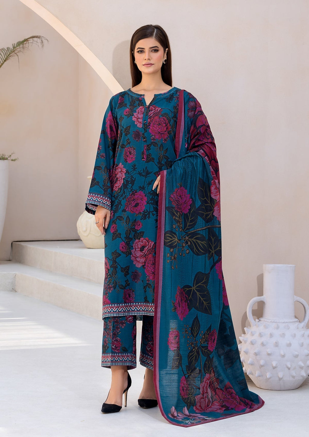 Bin Tayyab BT006553 D BLU Women 3pcs