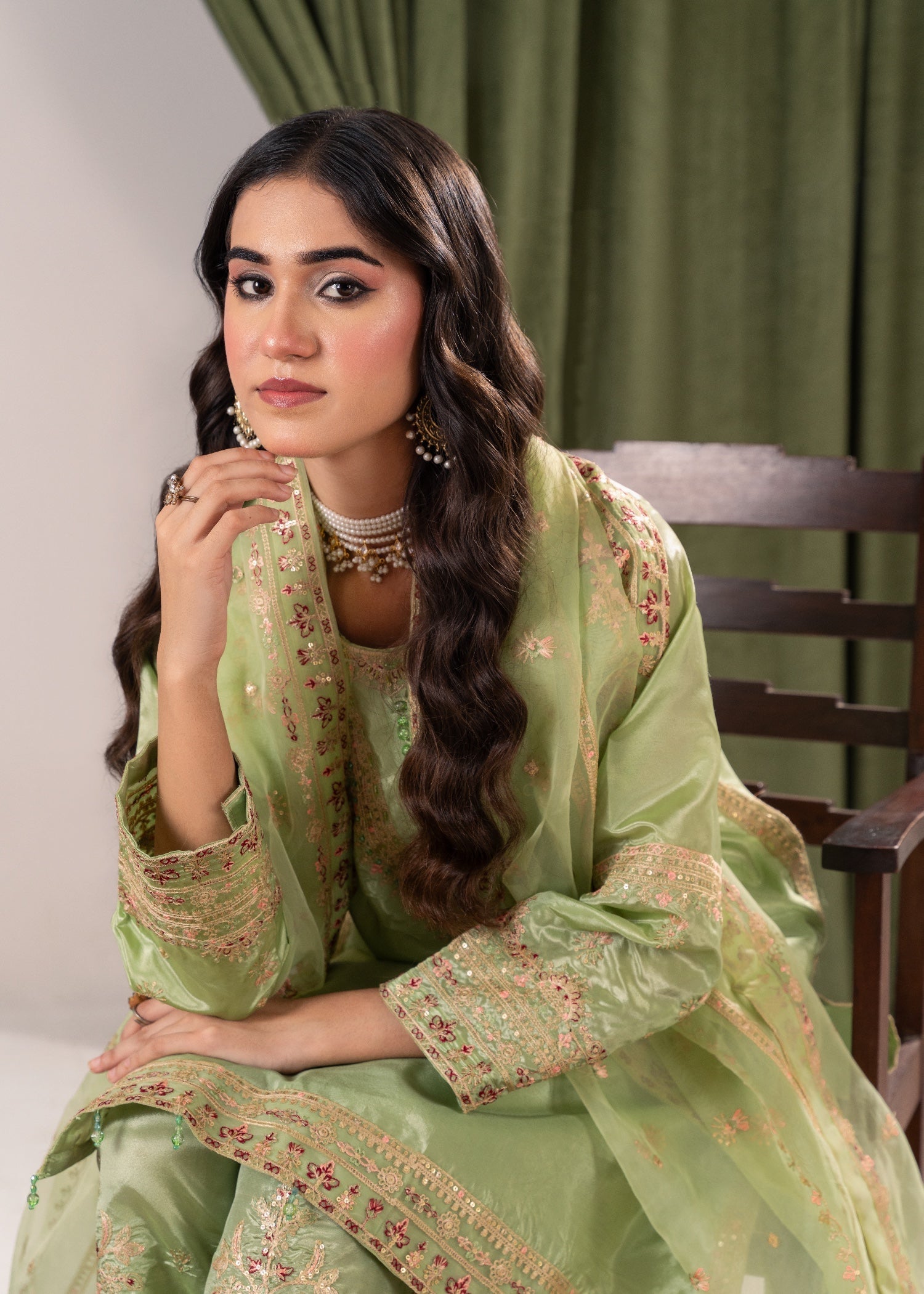 Pehnawa Fashion Silk Plazo Kurta Women 3pcs