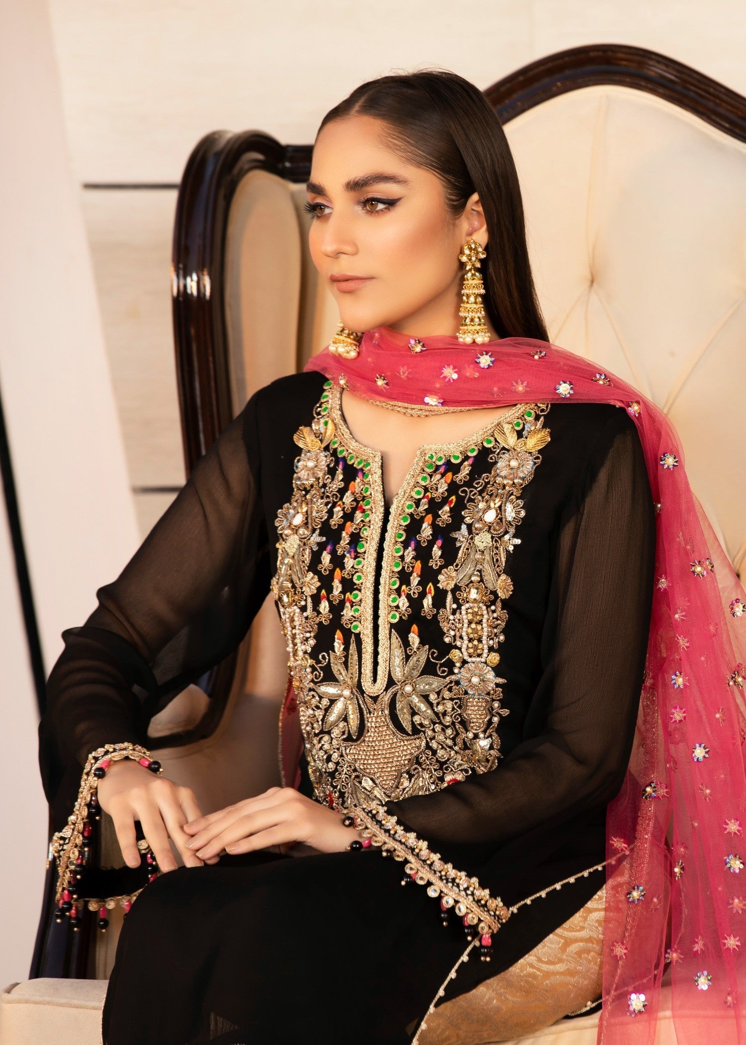 Khuda Baksh Creations Z 292 Black Women 4pcs