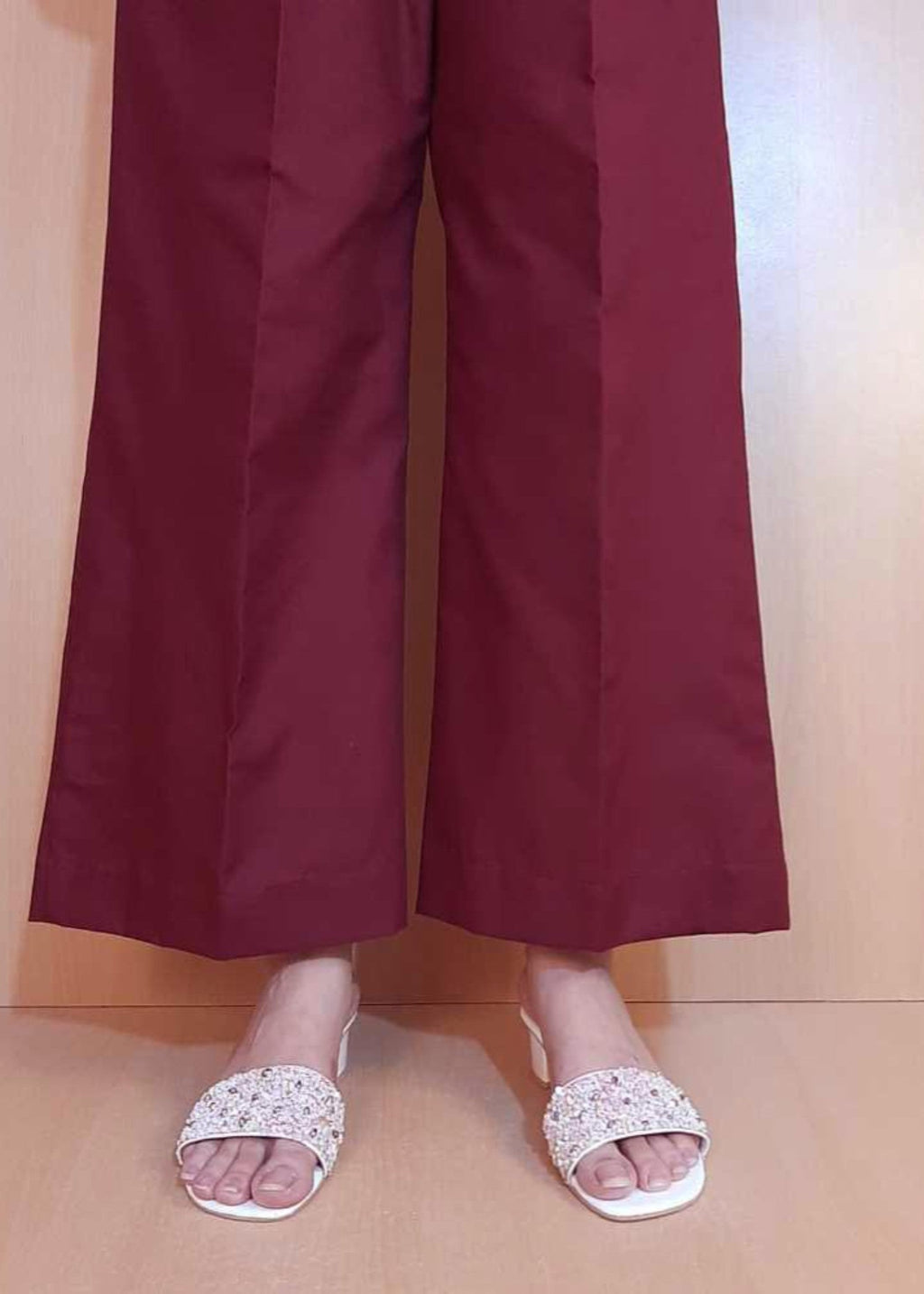 Zardi Maroon Cotton Palazzo ZT209 Women 1pcs