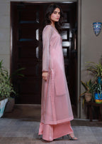 VELOUR Sparkling Pink Hand Embroidered Dress Women 3pcs