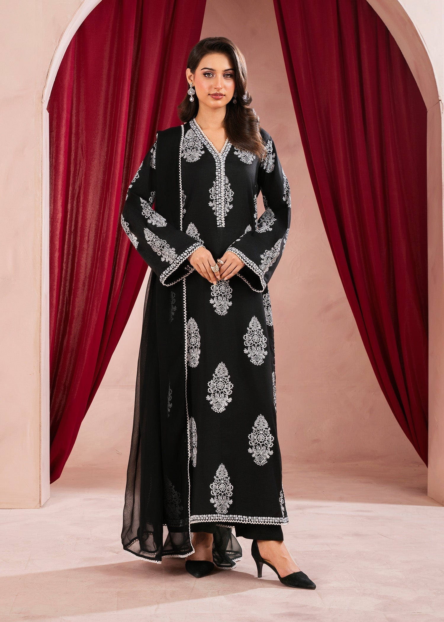 Rang-e-Haya Dew Drop (Black) Women 3pcs