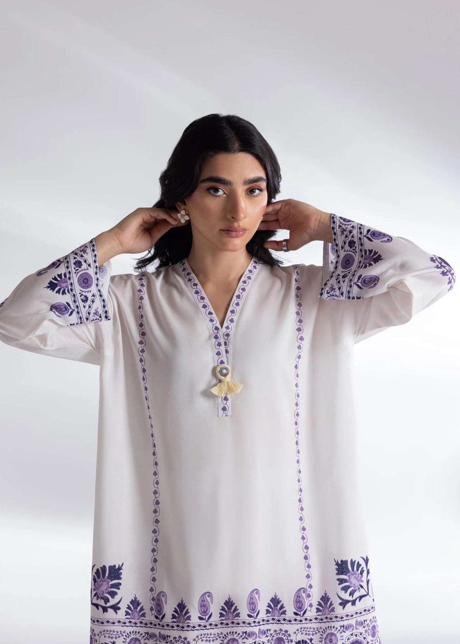 Sana Safinaz Stitched Basic Shirt + Bottom SS25BSP341P2T Women 2pcs