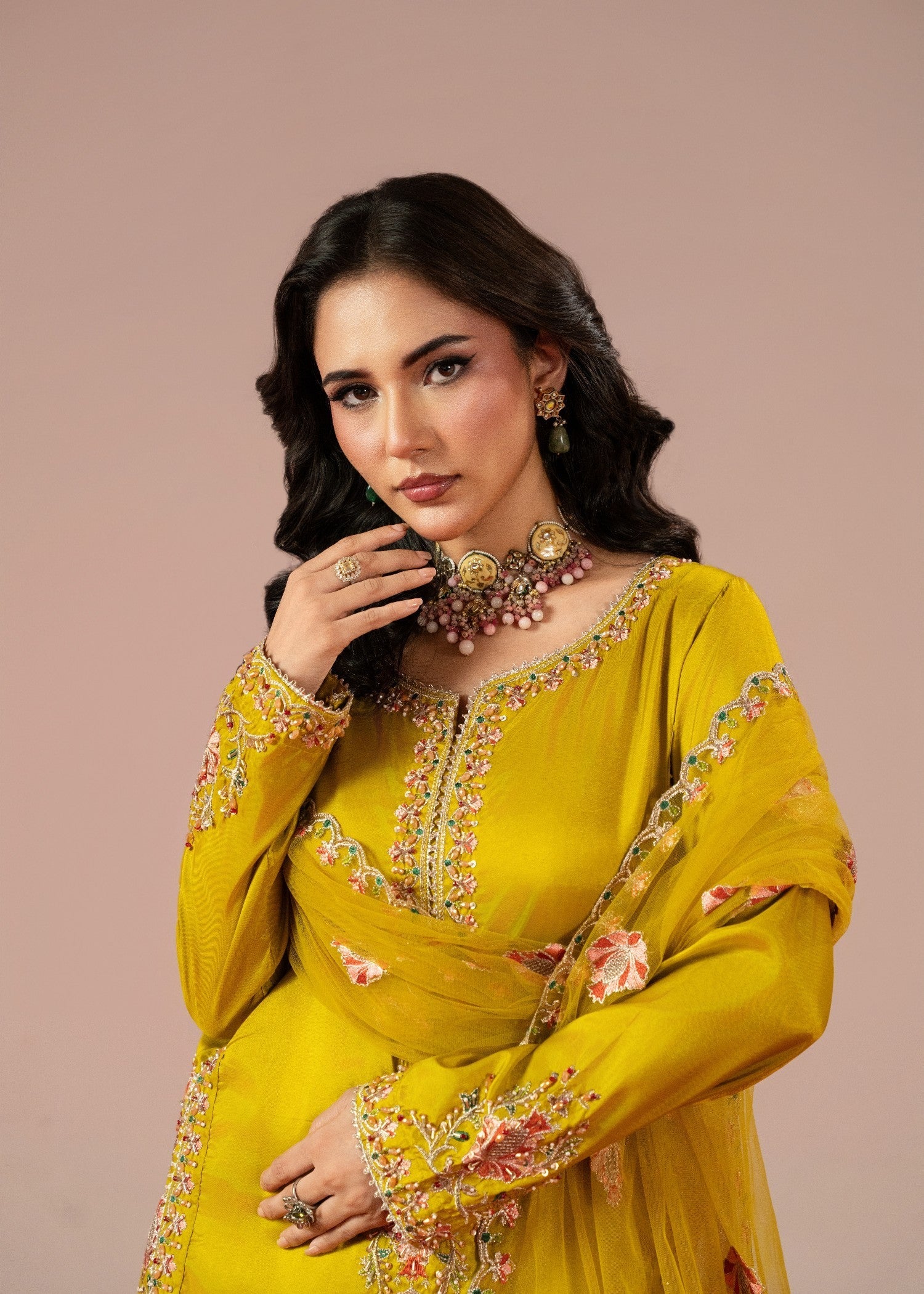 Maira Fashion Mustard Farshi Shalwar Women 3pcs