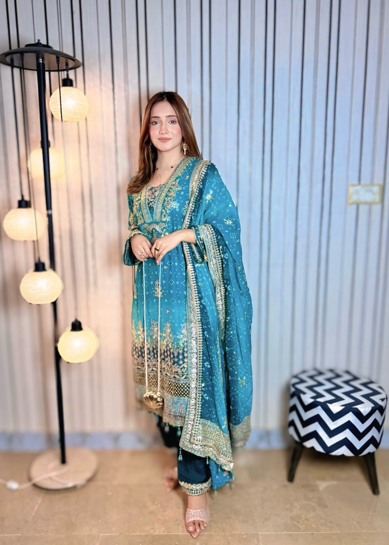 Suits By Sadia Aqua teal Women 3pcs