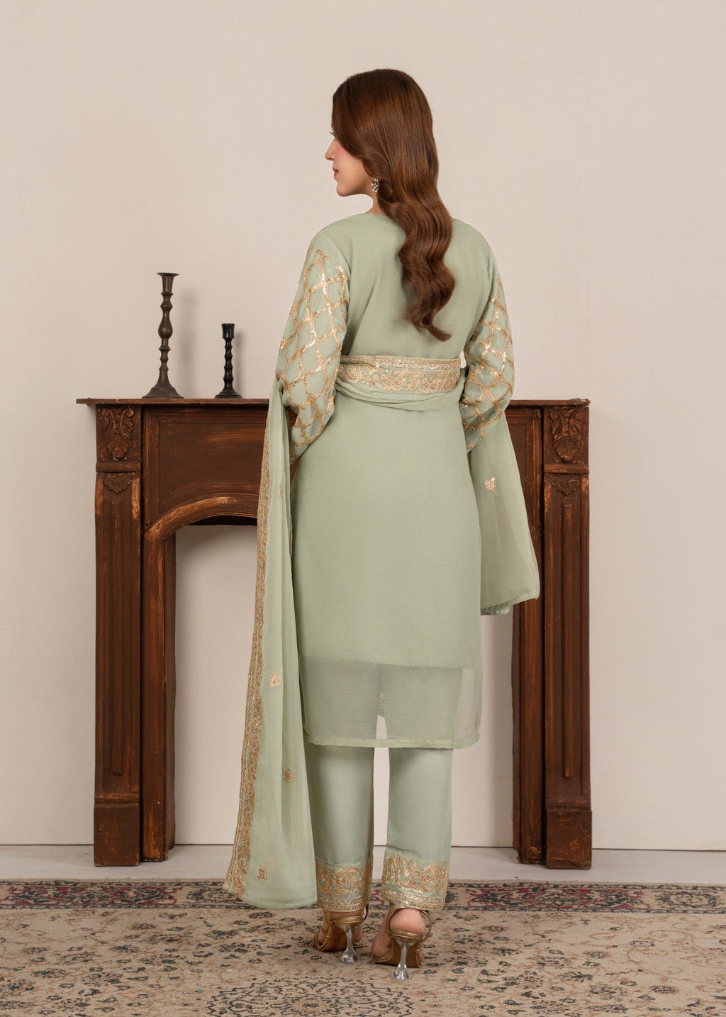 Four Season Boutique MEERUB PASTEL GREEN Women 3pcs