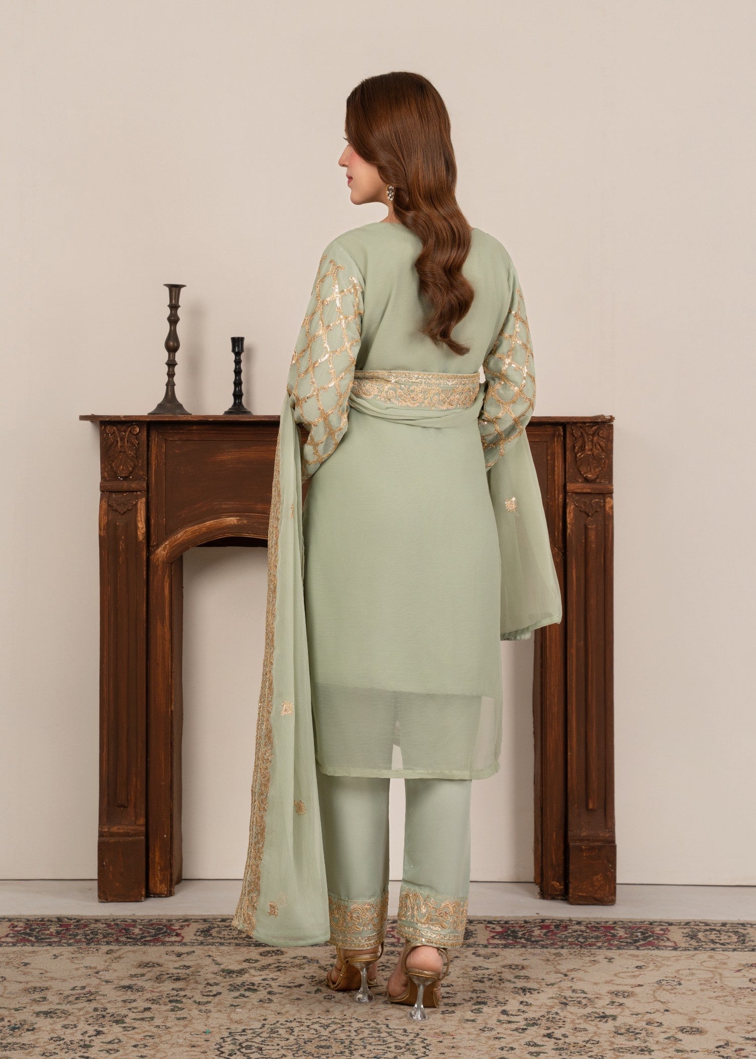 Four Season Boutique MEERUB PASTEL GREEN Women 3pcs