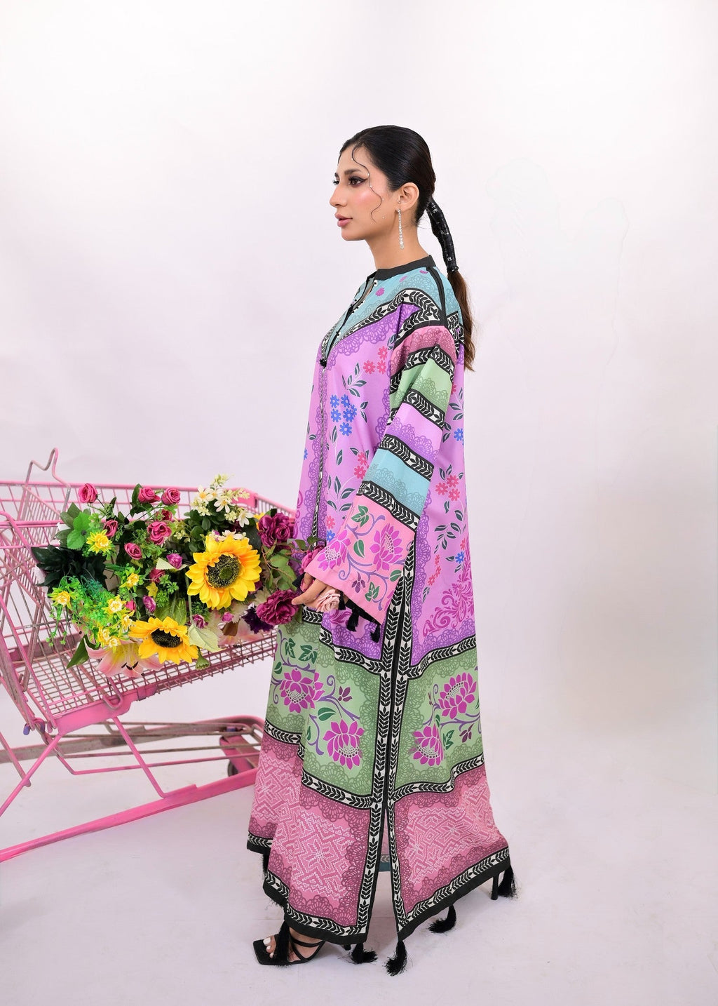 The Affordable Designer Garden Mosaic Kaftaan Women 1pcs