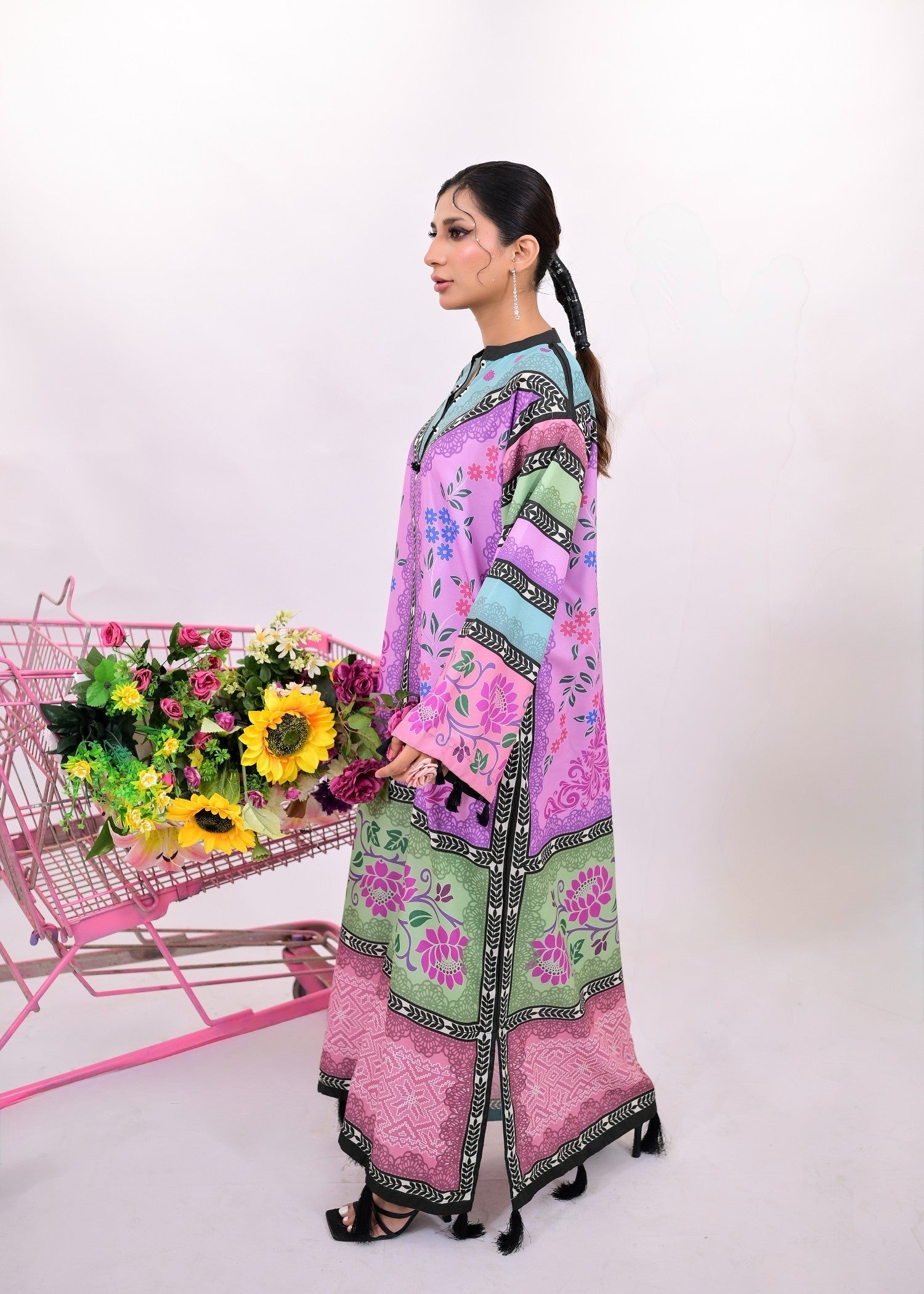 The Affordable Designer Garden Mosaic Kaftaan Women 1pcs