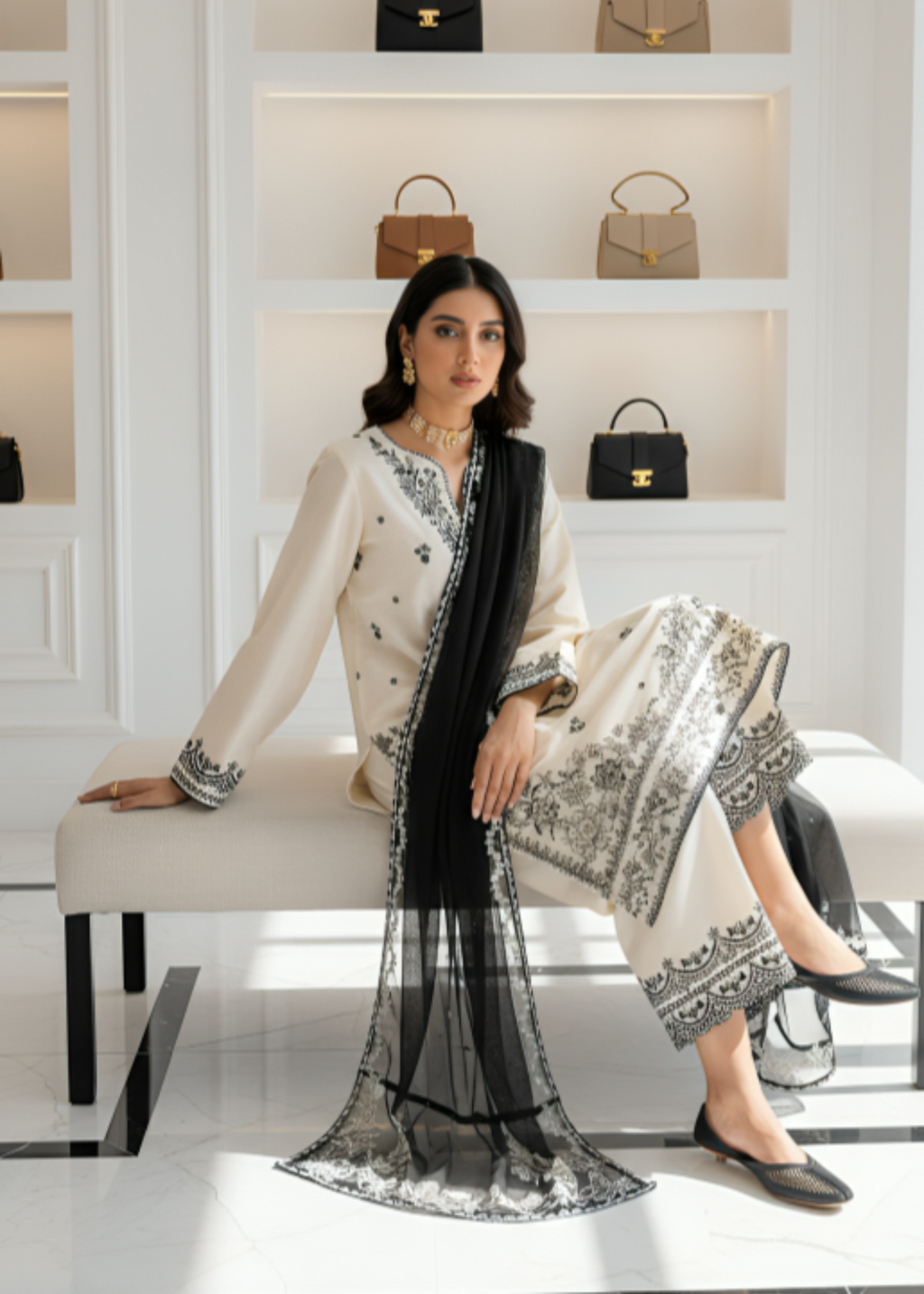 Shehroz Fashion Noor e Shaam Women 3pcs