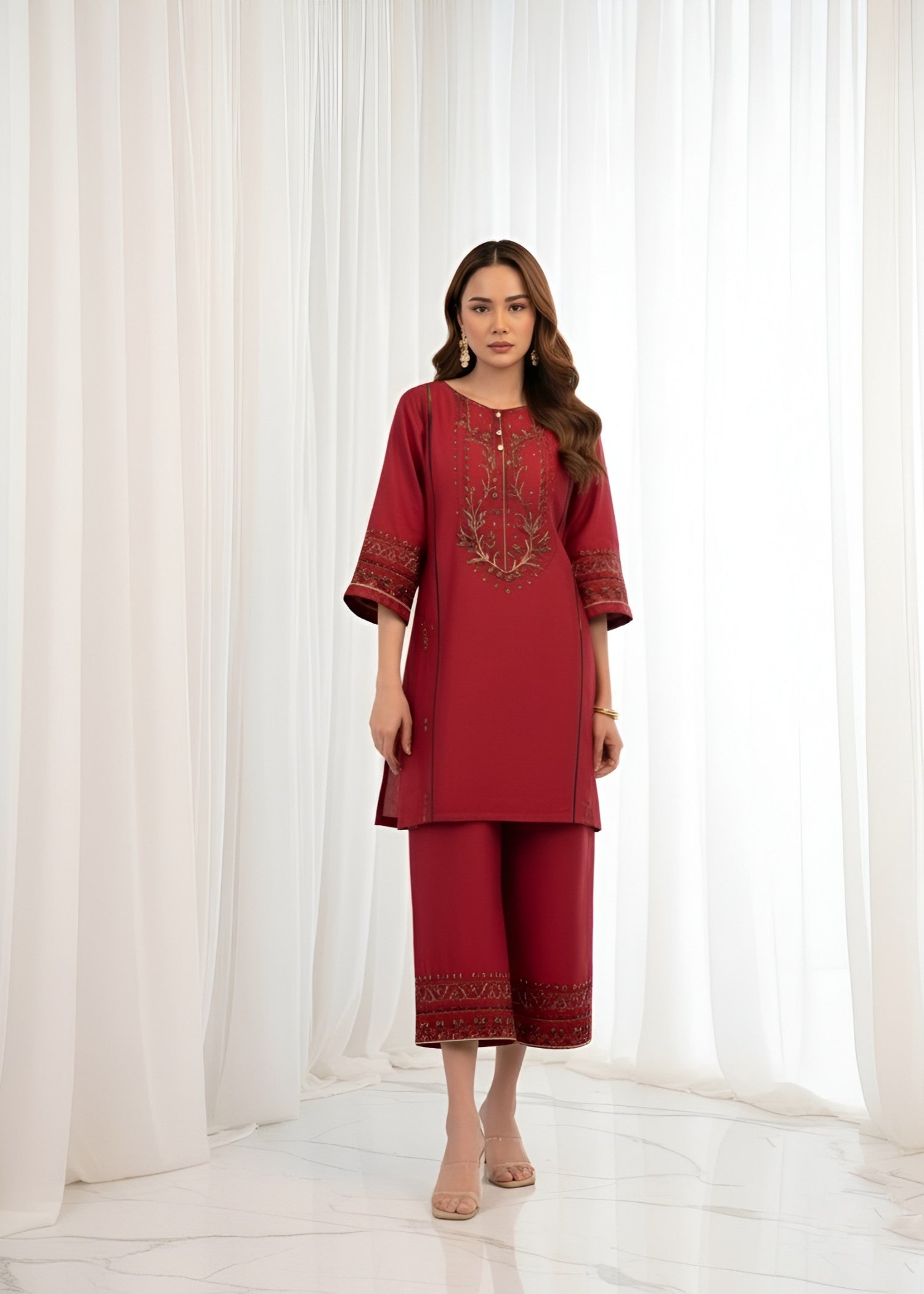 Fabric Garden Ruby Whisper EMB Women 2pcs