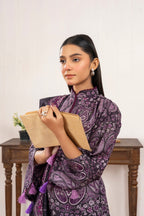 Wearalayah Women Daily Wear Plum Unstitched Women 3pcs