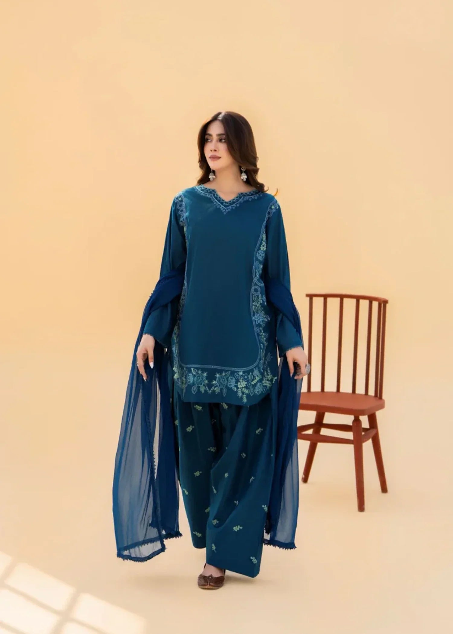 Lazuli Teal Bloom Women 3pcs