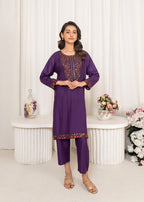 Bin Fatteh Fashion POCKET PURPLE Women 2pcs