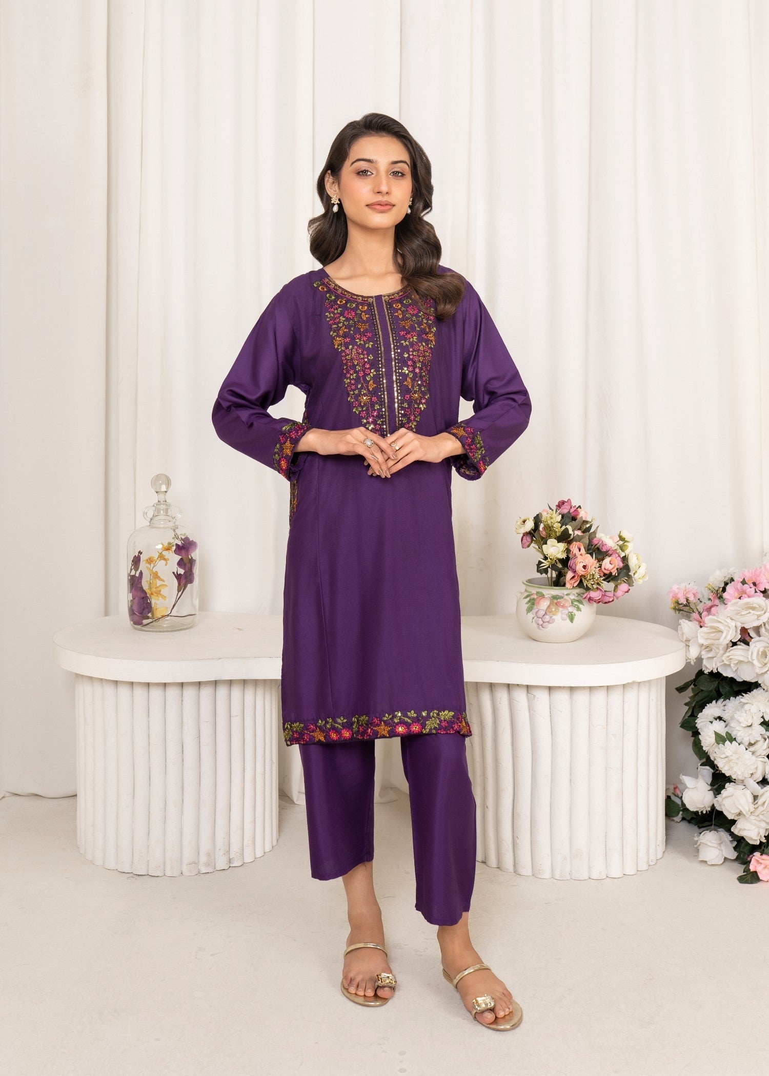 Bin Fatteh Fashion POCKET PURPLE Women 2pcs