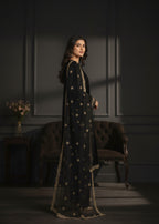 Pehnawa By Bin Akram’s Midnight Regalia | Velvet Women 3pcs