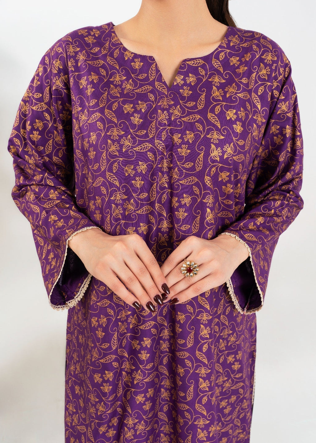 Stylish Collection LEAF PURPLE Women 2pcs