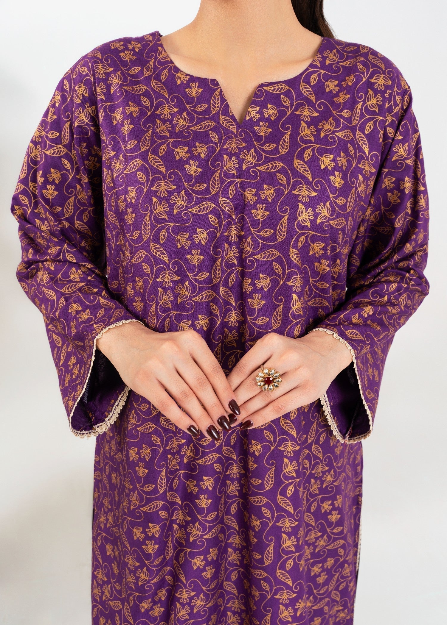 Stylish Collection LEAF PURPLE Women 2pcs