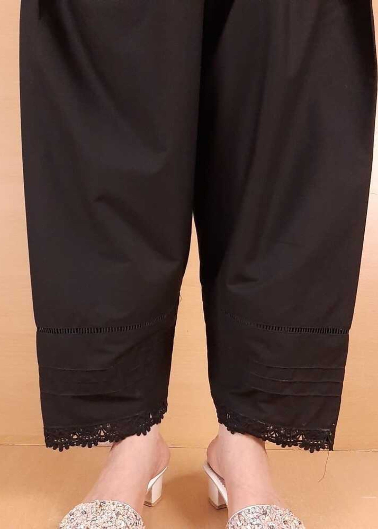 Zardi Laces Embellished Shalwar Black ZSL06 Women 1pcs