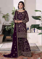 Abaan Zohan Riwaj Purple Women 3pcs