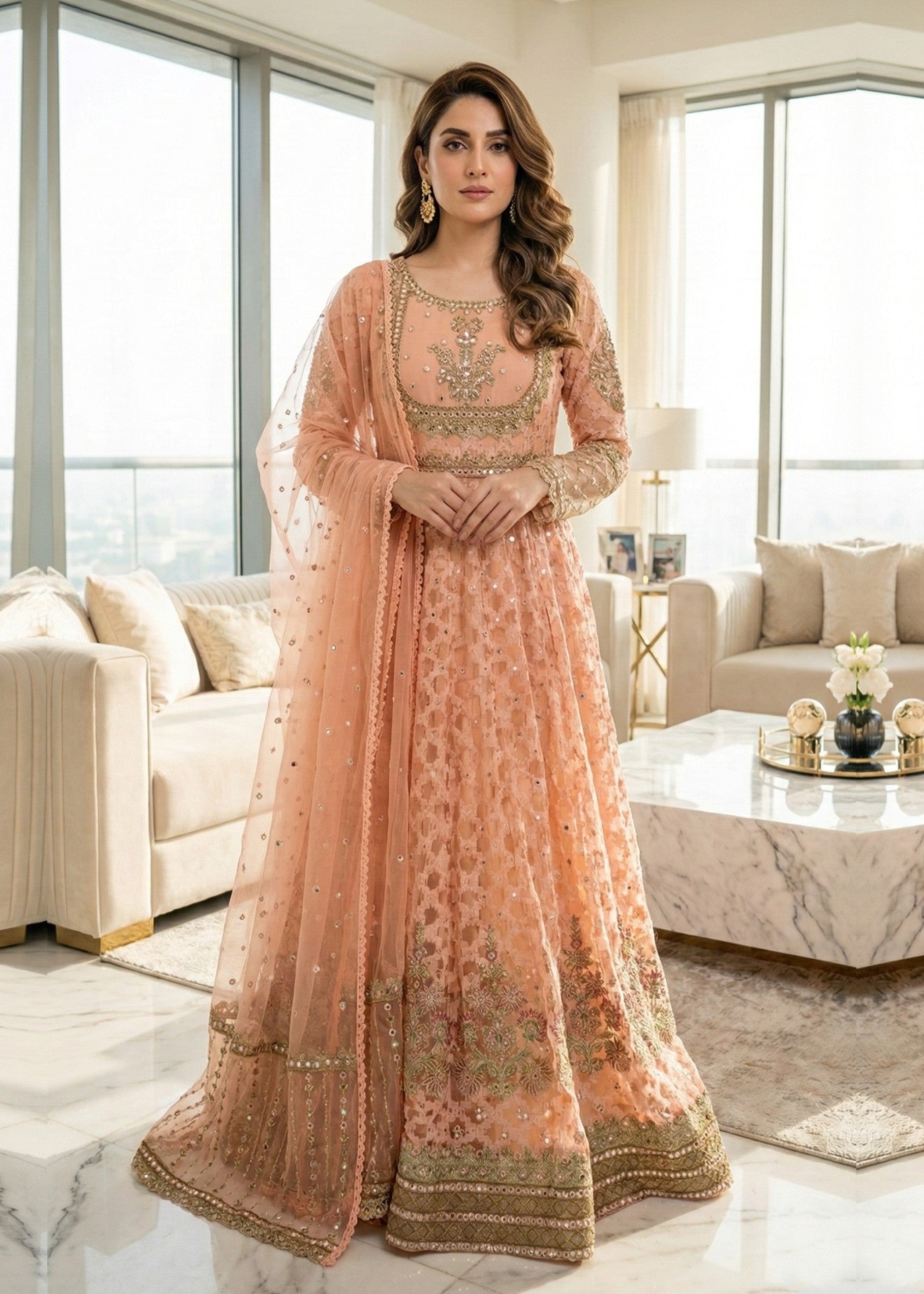 Diara Couture LAYLA US 565 PEACH PINK Women 3pcs