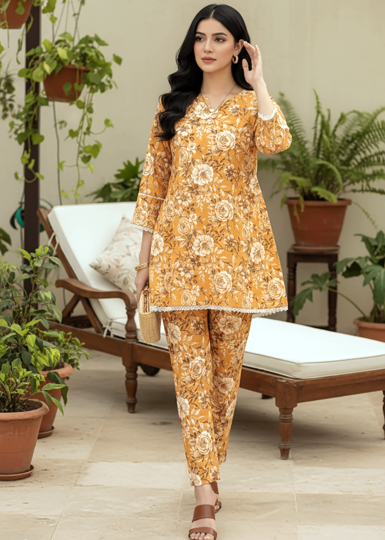 Lakhany Ready to wear Printed Shirt & Trouser (LG IZ 0454 W PRT 2P) Women 2pcs