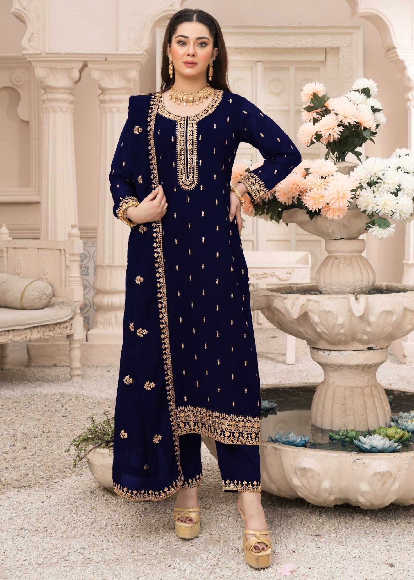 Abaan Zohan Ada Navy Blue Women 3pcs