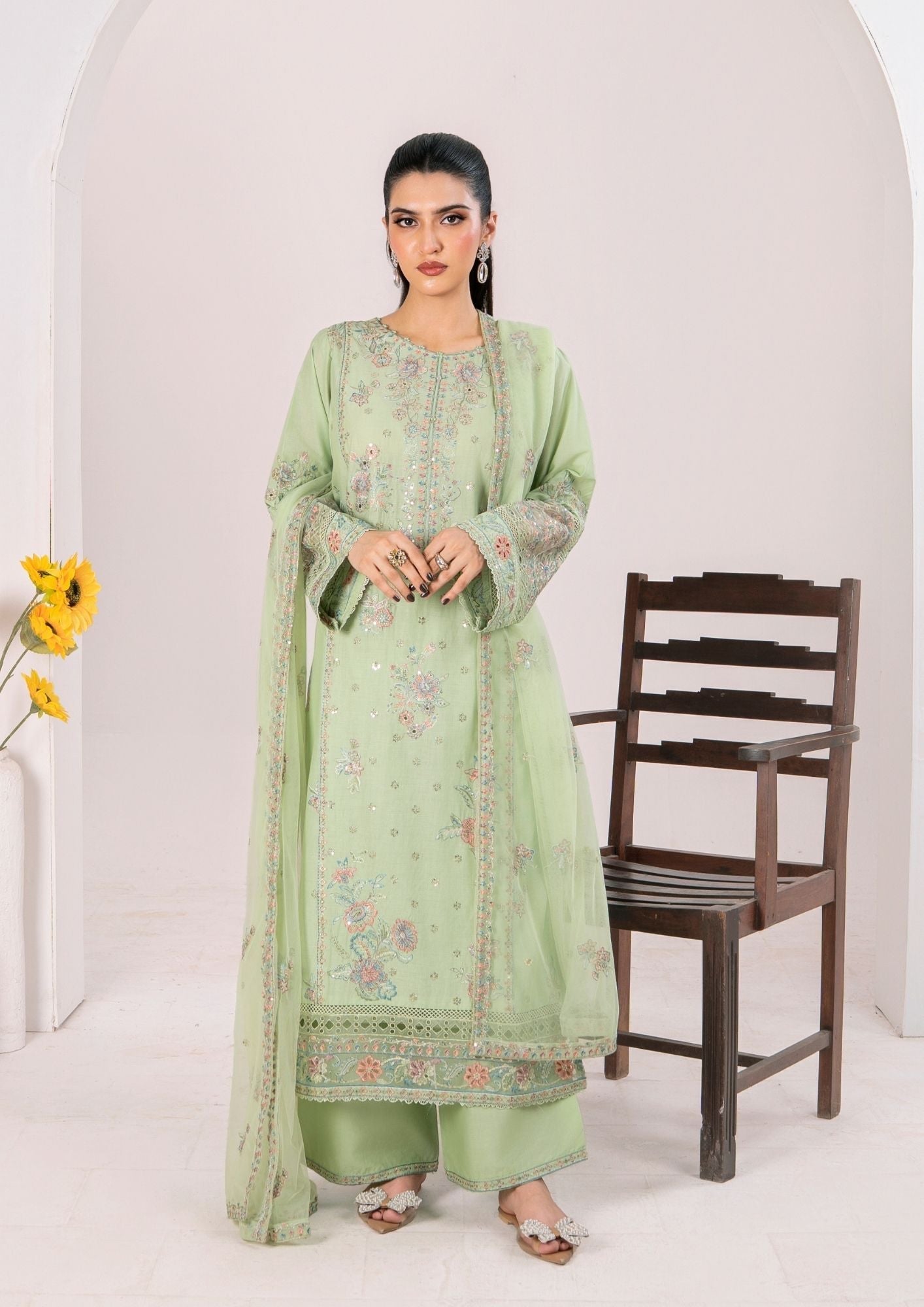 Alfatah Pret Embroidered Lawn ZAUQ S25 0007 Women 3pcs