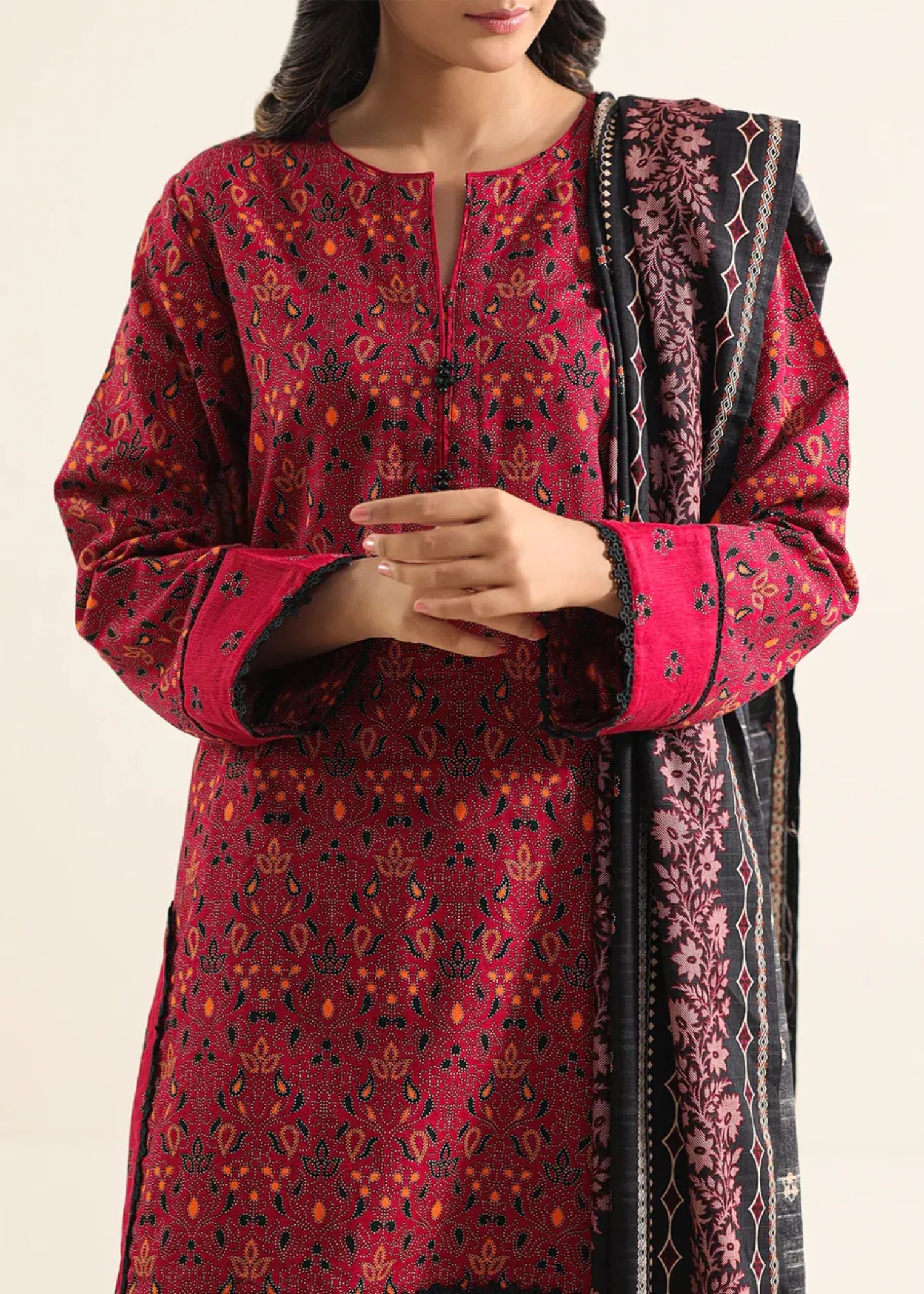 Saya Printed Khaddar Stitched WP3P 668 Women 3pcs