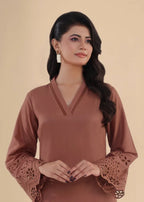 Luxeurs Cinnamon Embroidered Lawn Dress Women 3pcs