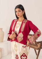 Sahibas By Mirza Nazm Red Women 2pcs