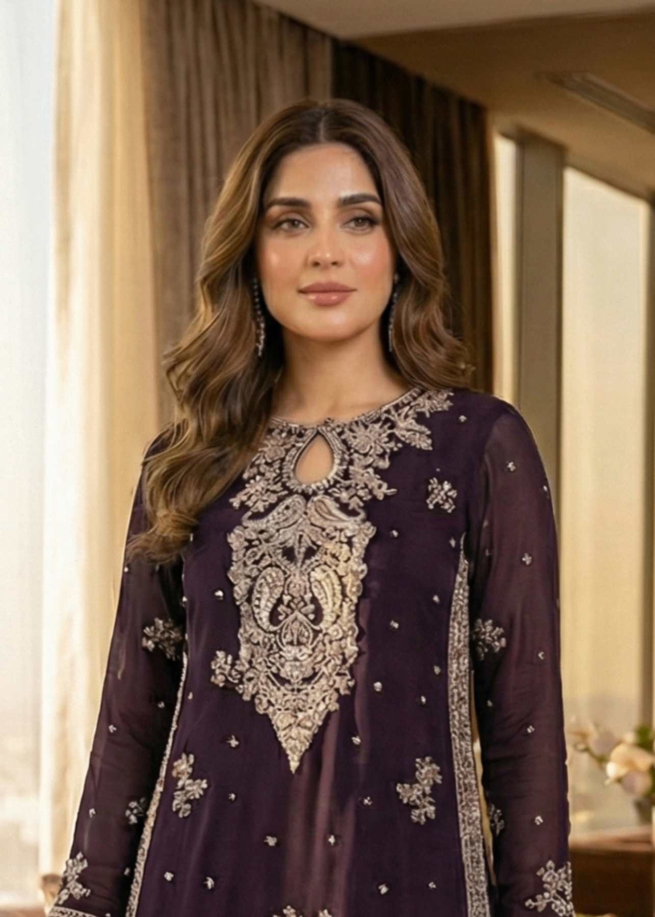 Diara Couture OPALINE V 06 PURPLE Women 3pcs