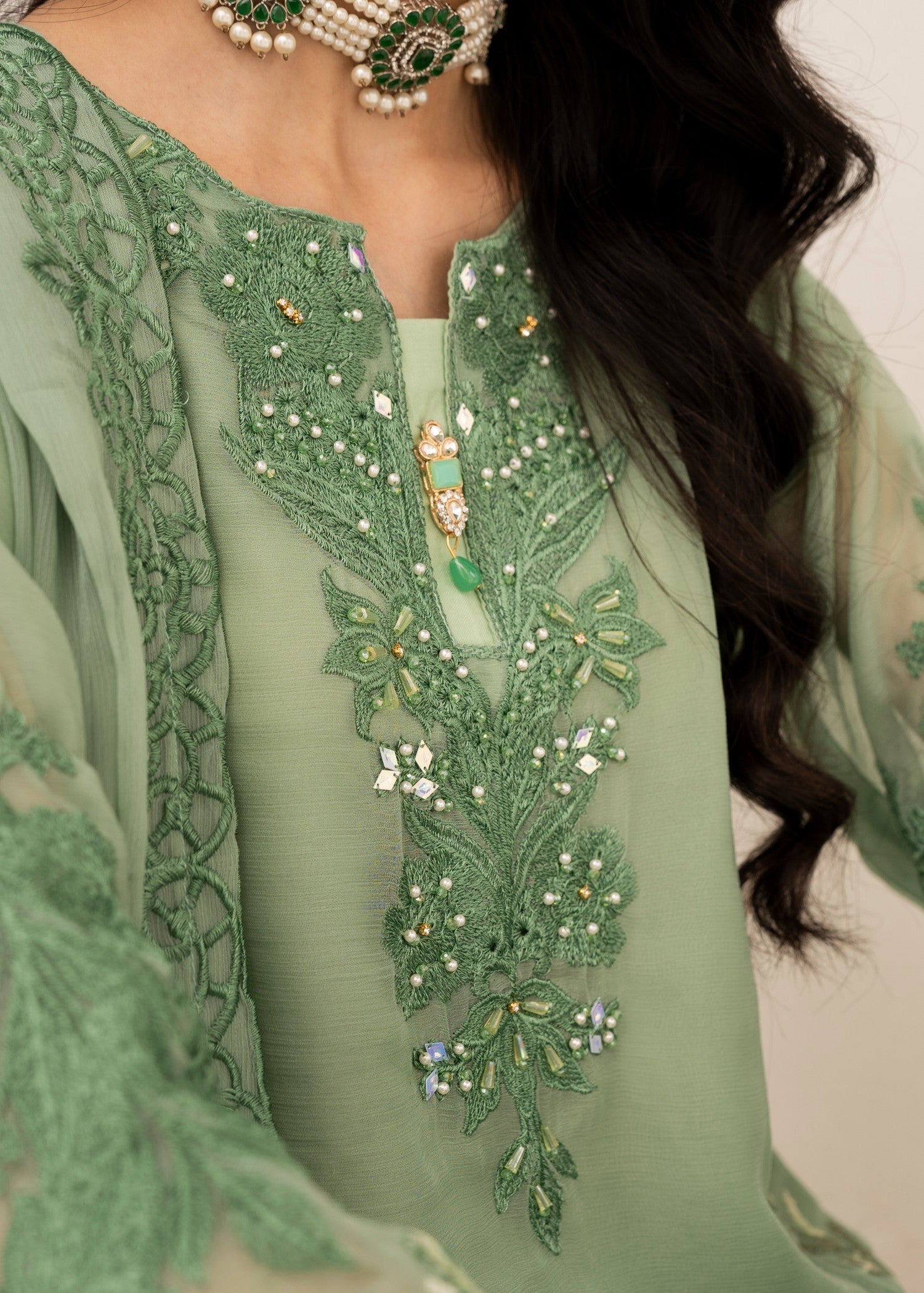 Pehnawa By Bin Akram’s Green Glory | Chiffon Women 3pcs