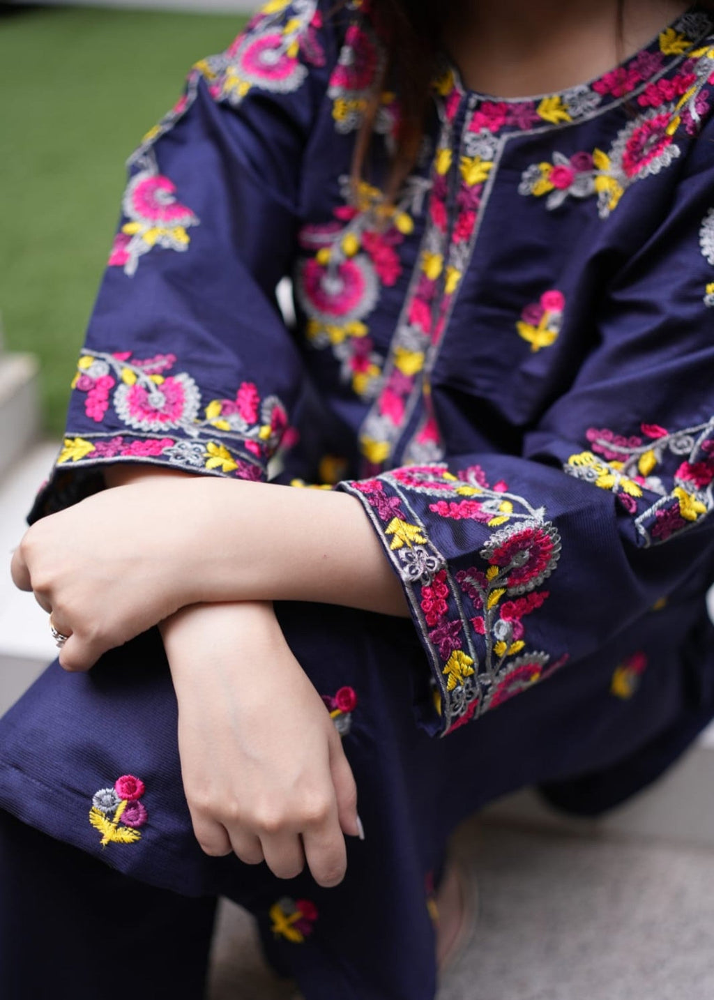 Tehzeeb Libas SOHNI BLUE EMBROIDERED Women 2pcs