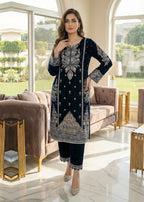 Diara Couture TEHSEEN V 01 NAVY BLUE Women 3pcs